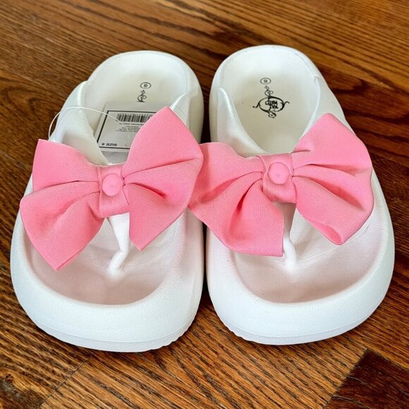 Pink Bow Ladies Eva Flip Flops NWT sz(8) - Picture 3 of 6